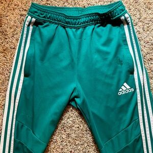 Adidas Green with White Stripes Aeroready Joggers, S 5/$25